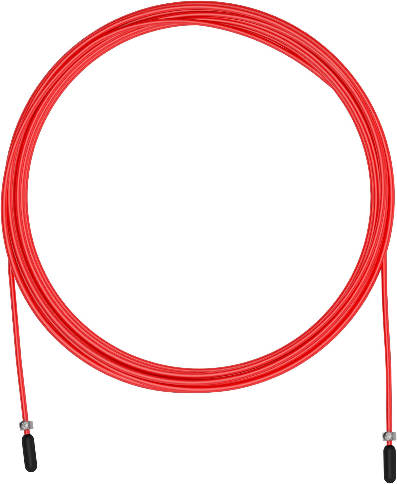 Skipping Rope Spare Replacement Cable for Crossfit, Fitness and Boxing Red PVC, Steel 2.5 mm Diameter | For Beginners | Compatible with Other Brands.