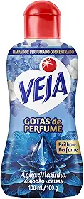 Veja Gotas de Perfume Água Marinha Algodão Limpador Perfumado Concentrado 100 ml