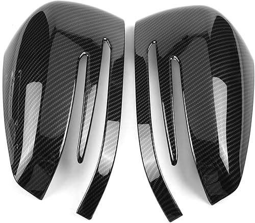 Miniatura 2 de Cubiertas para espejo retrovisor, 1 par de lados izquierdo y derecho, cubierta de espejo de puerta de fibra de carbono para espejo retrovisor