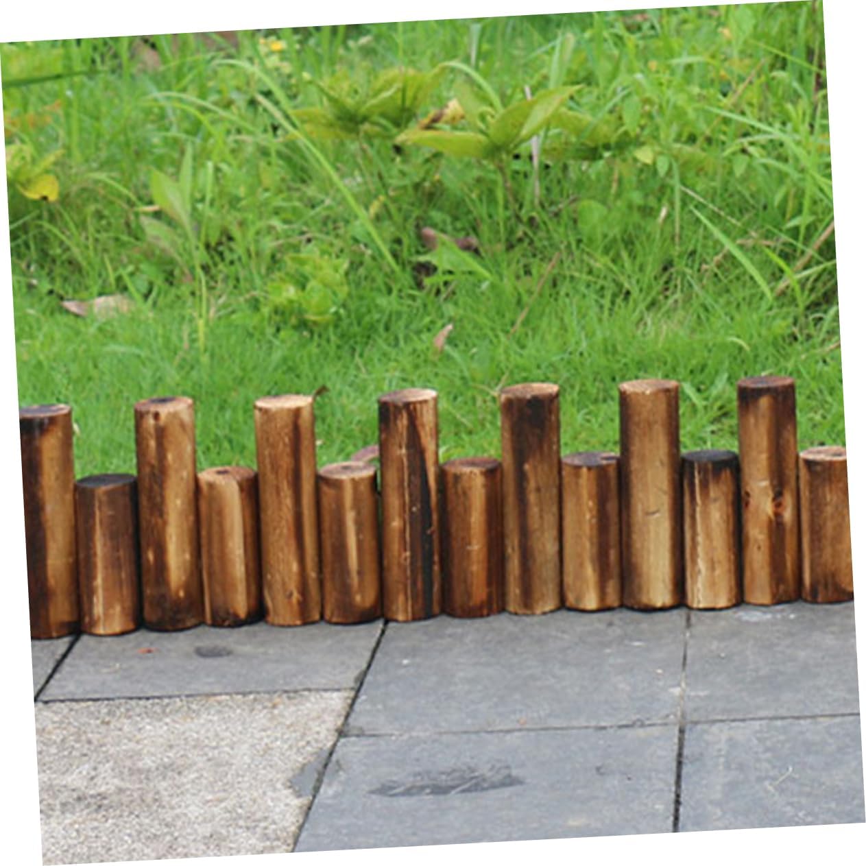 Garneck Elegant Wooden Garden Fence Decorative Fencing for Outdoor Flowerbed Edging DIY Landscape