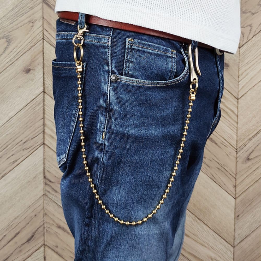 Amazon | [H.N.Z] メンズ ウォレットチェーン 真鍮 財布チェーン キー