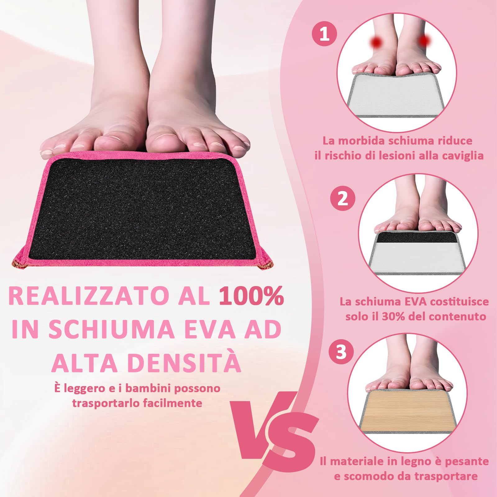 LeapBeast Trave Ginnastica Artistica per Casa 240/270/300 cm in Strati Floccanti, Trave di Equilibrio Pieghevole con Fondo Antiscivolo per Bambini, Principianti e Ginnasti Professionisti