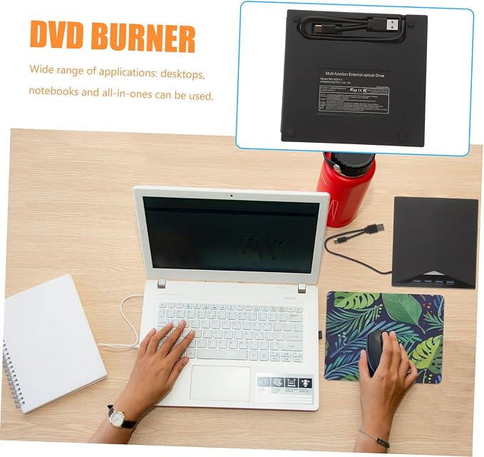 Unidad DVD externa portátil USB TEHAUX miniatura 8