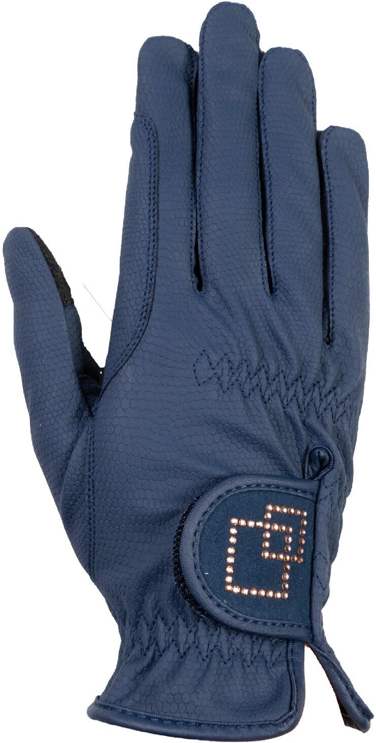 HKM Competition Guanti per bambini Blu Scuro/Rosa S