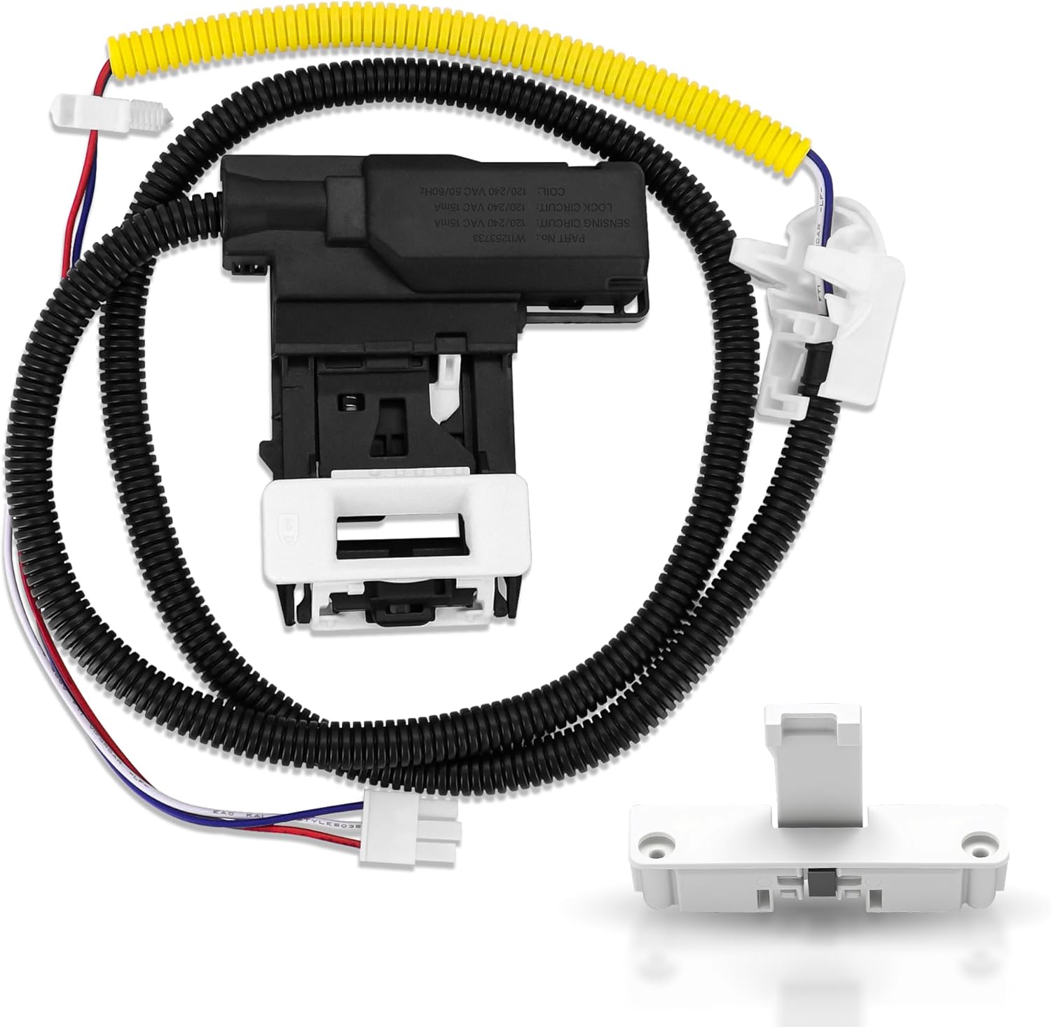 NTW4516FW4 NTW4519JW2 Washer Lid Lock Switch & Strike Kit Fit for Ama-na Whirl-pool Models WTW4816FW2 WTW5000DW2 WTW5000DW1 NTW4516FW1 NTW4519JW0 NTW4615EW0 NTW4605EW1 NTW4655EW1 NTW4516FW0 NTW4755EW1