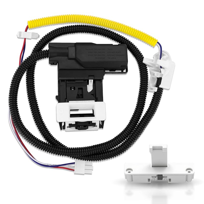 Kit de interruptor de trava e batente da tampa para lavadora Bakaoof W11307244 e W10837741