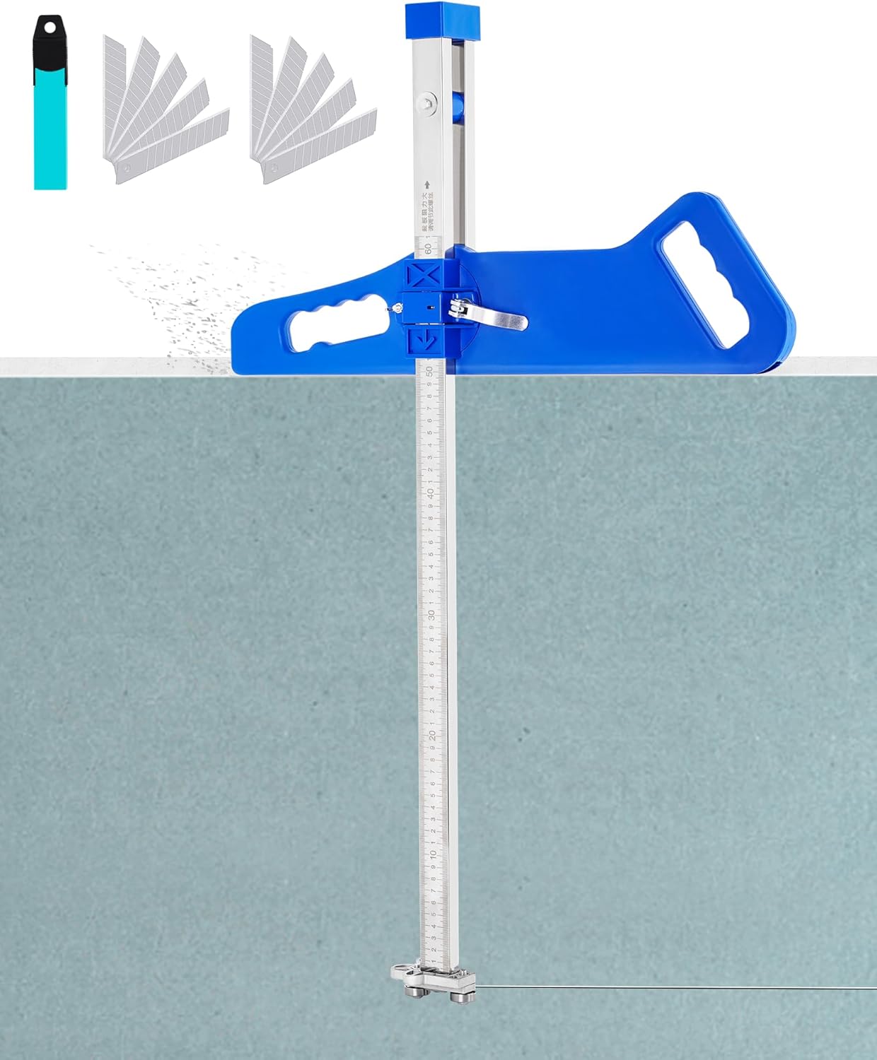 YJINGRUI Herramienta de corte de paneles de yeso, Cortador de paneles de yeso plegable con mango de nailon, Cortador de placa de yeso a mano,