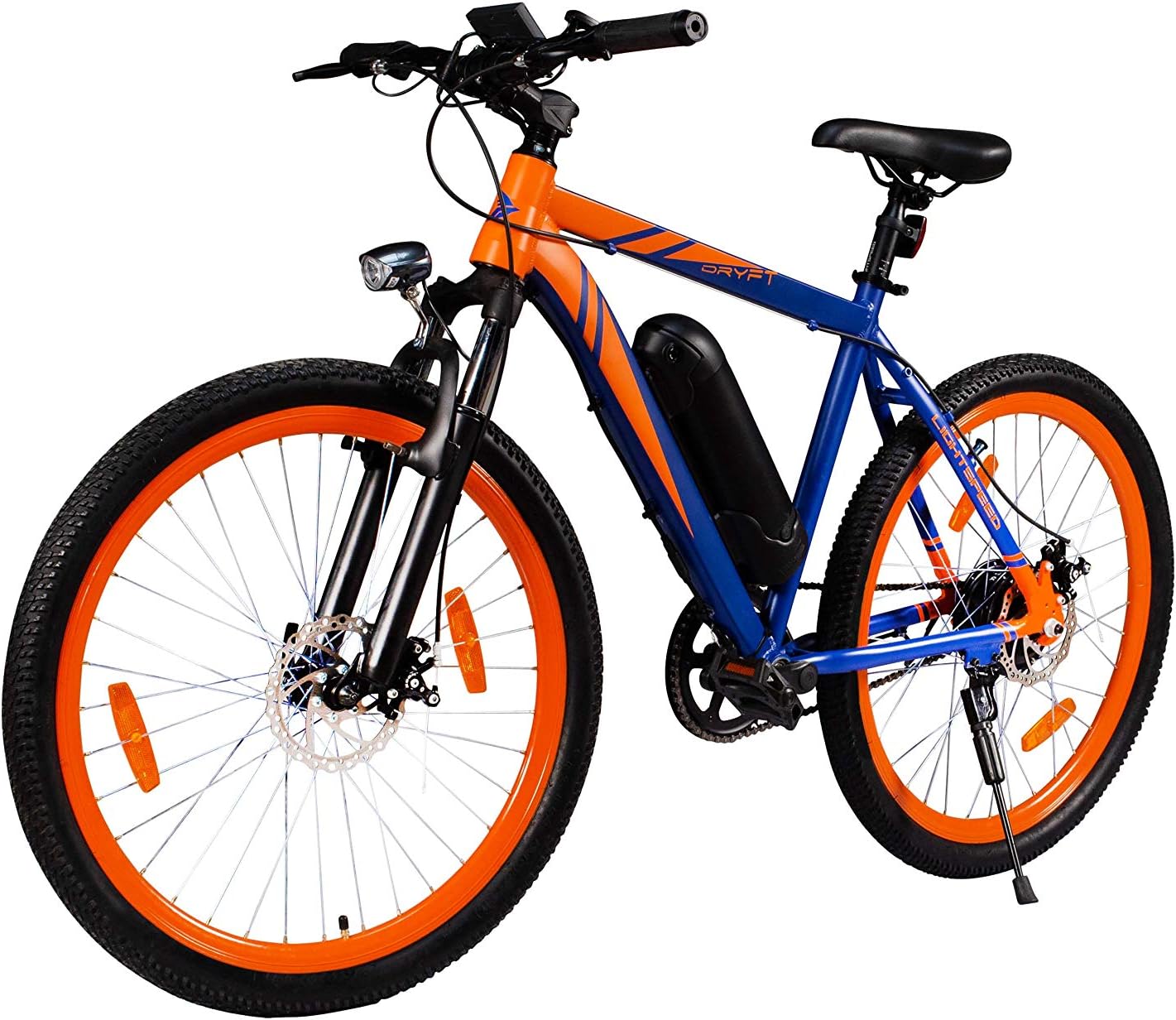 LightSpeed Dryft (2019)— Your Futuristic Electric Bicycle | All New Lightweight ALUMINIUM ALLOY Frame| A Multi-Utility Bike with Pedal Boost and Twist Throttle for City Rides and Adventurous Trails | Lithium-ion Battery Operated Cycle for Long Range | 250w 32nm Powerful Rear Hub Motor | Multi-feature Dynamic Display | Responsive e-Brakes | Optimum Seat-to-Handle Distance | Easy Charging, Cruise Control, Walk Assist | Luminous Front Headlamp | Nylon Super Grip Tyres | Built for Long Distance