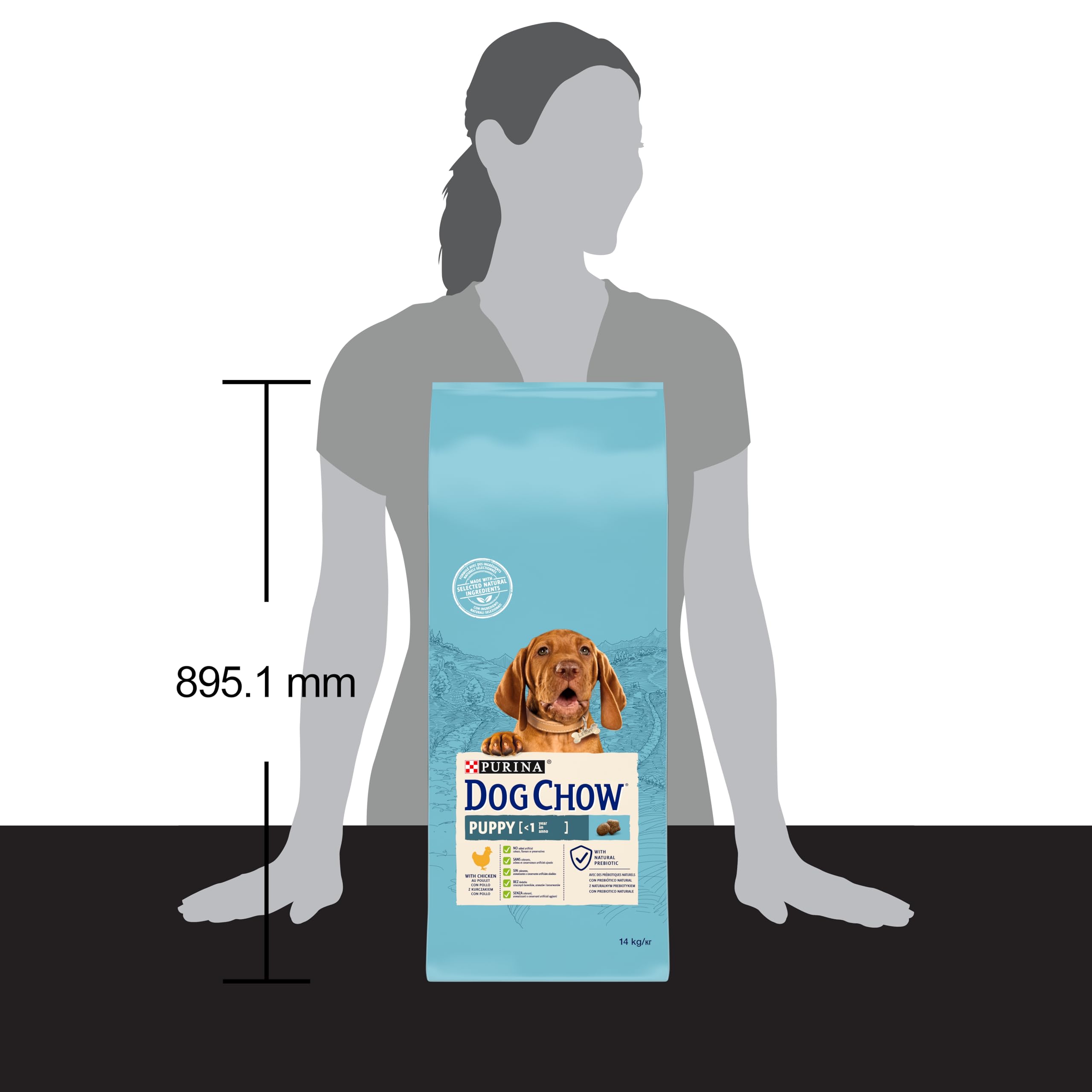 PURINA DOG CHOW | Chiot | Croquettes pour Chiot |Poulet| Lot de 1 | 14 kg | Sac