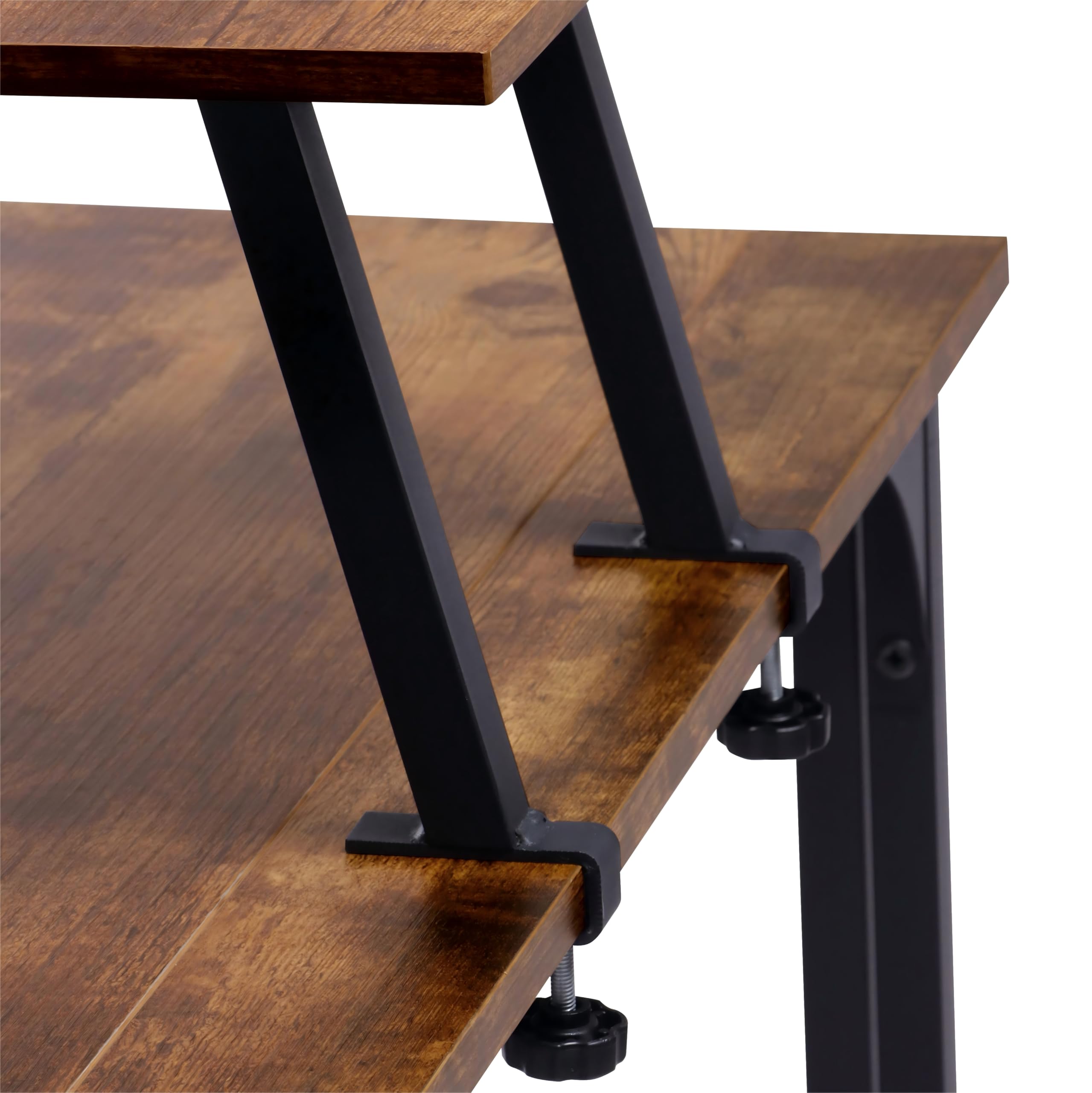 FurnitureR - Mesa Plegable Multiusos para Ocio Creativo, Superficie de Madera con Estante Elevado, Ideal para Dibujo, Artista, Ocio Creativo, fácil de Mover, 80 x 40 x 74 cm
