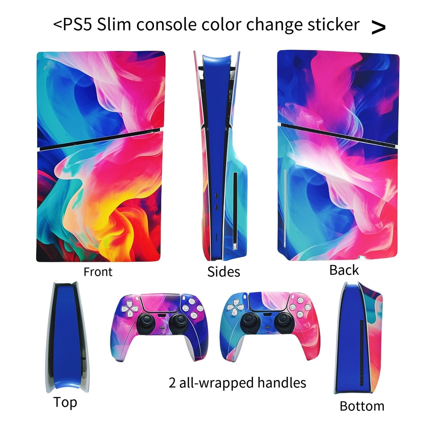 Per PS5 Slim Skin Digital Edition Console E Controller Vinyl Cover Skins Wraps Resistente Ai Graffi Compatibile Con PS5 Digital Edition Slim 13973 Senza Bolle Senza Schiuma Antigraffio