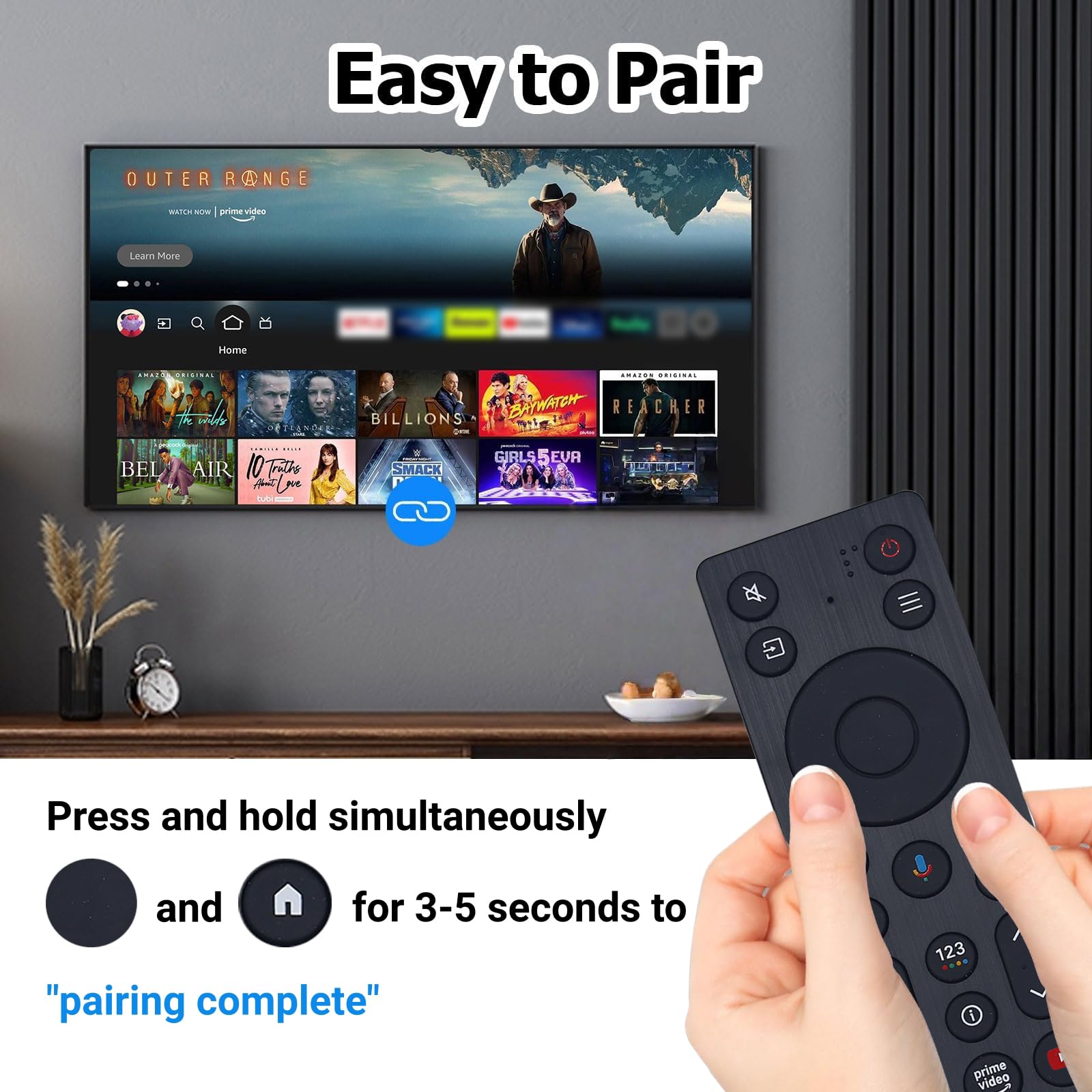 Telecomando di ricambio RC923A FMB1 per TCL QLED Mini LED 4K UHD Google Smart TV G0401-000267, compatibile con serie QM5K QM6K QM7K Q77K