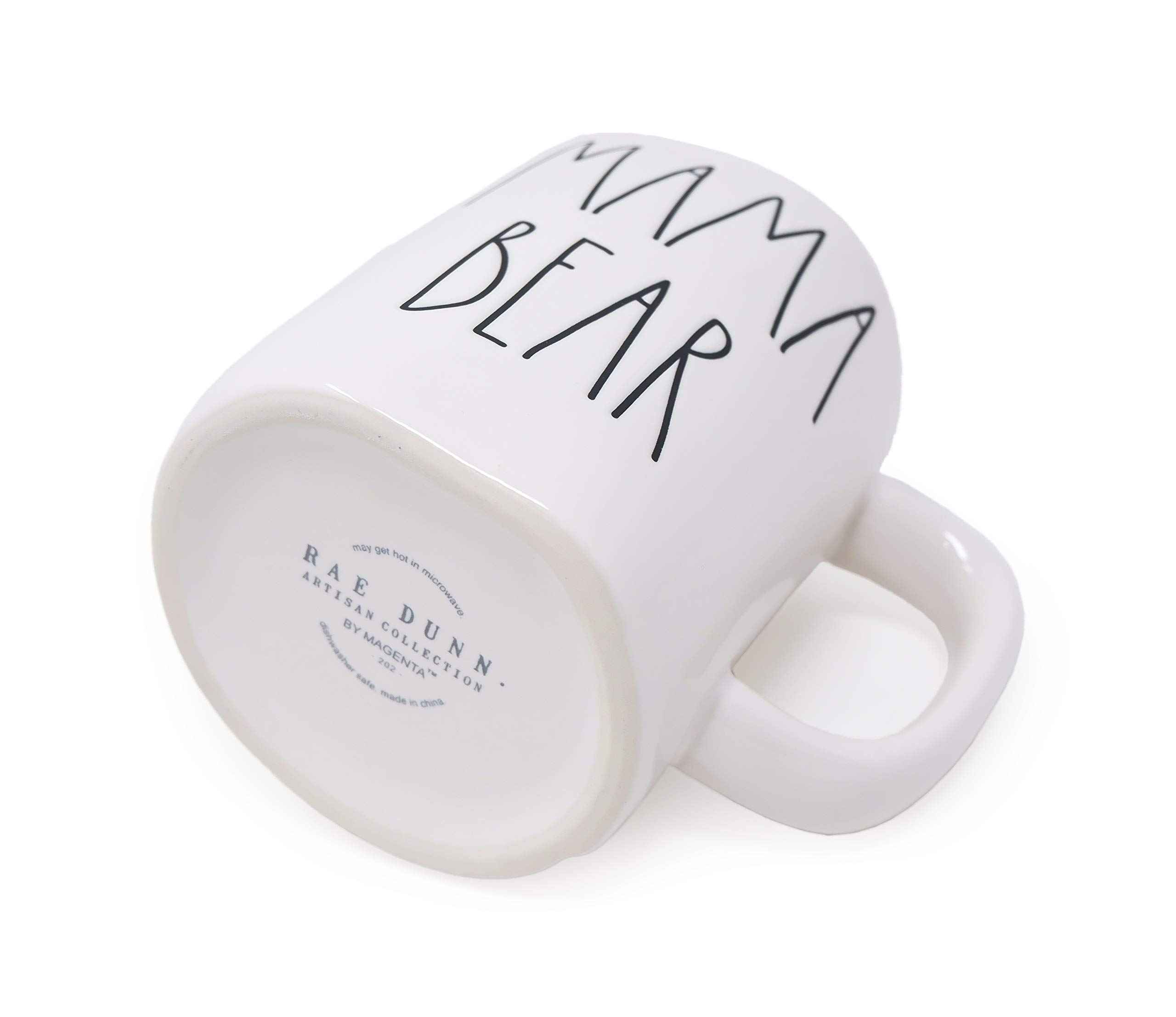 Amazon.com | Rae Dunn MAMA BEAR Mug Double sided - Blue inside