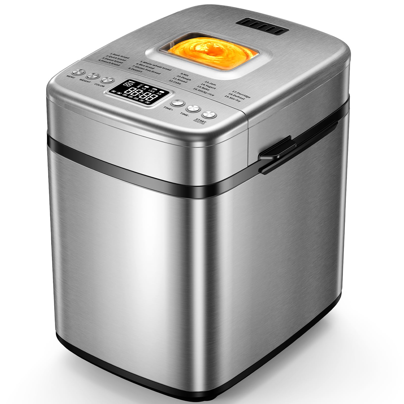 OSIPOTO 2LB Bread Maker, 19 in 1 Automatic Stainless Steel Bread Machine