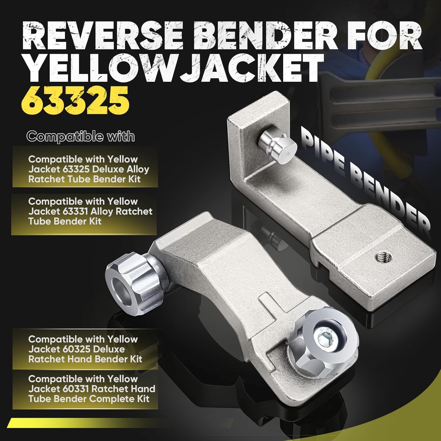 Reverse Bending Attachment Kit, Reverse Tube Bender Adapter Compatible with NTB7L, Replaces 63342 60342, Fits 1/4 to 7/8 Inch Tubing for HVAC