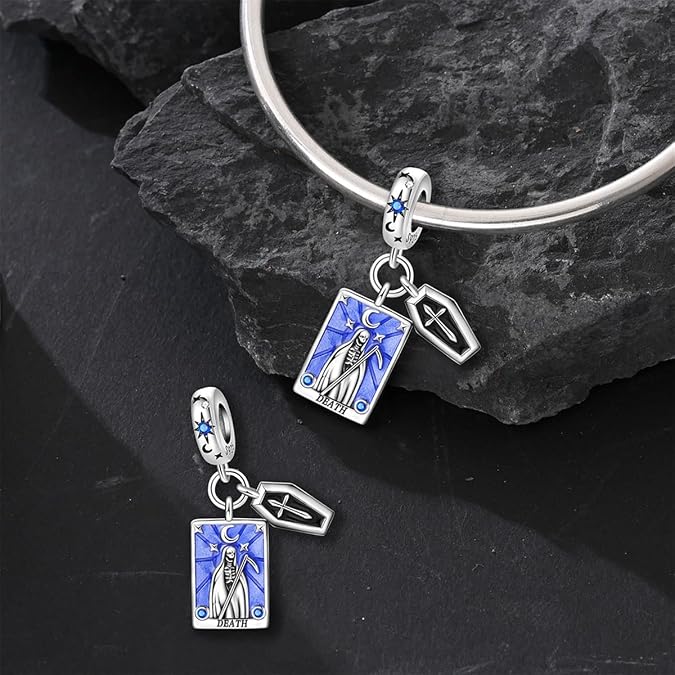 925 Sterling Silver Tarot Card Charms for Pandora Bracelets & Necklaces | DIY Jewelry Beads & Accessories Gift for Women