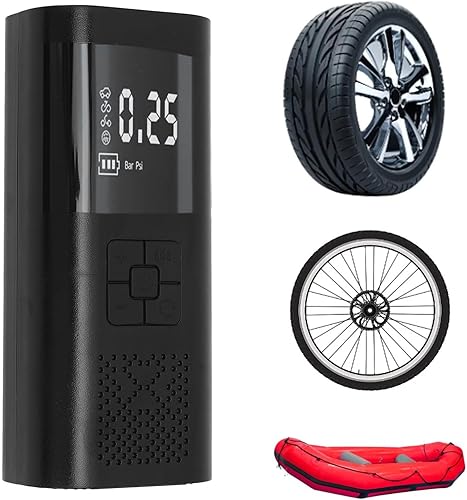 Miniatura 2 de Compresor de aire portátil, operación simple, bomba de aire eléctrica eficiente DC 12 V para automóvil, bicicleta, motocicleta (6000 mAh)