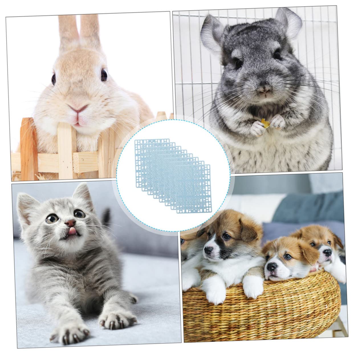 Sosoport 8stücke Bodenmatten Für Kleintiere Kaninchenkäfigmatten Hamsterkäfigmatten Strapazierfähige Haustiermatten DIY-käfigmatten Für Meerschweinchen Chinchillas Katzen Und Welpen