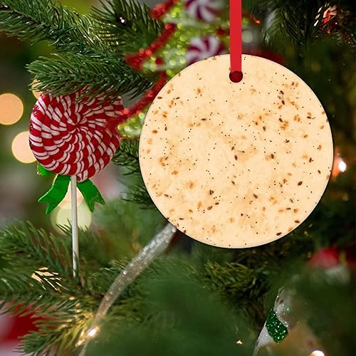 Miniatura 3 de Mexican Tortilla Christmas Ornament Kitchen Decor Food Tortillas Burrito Xmas Hanging Christmas Party Supplies Western Christmas Ceramic Ornament