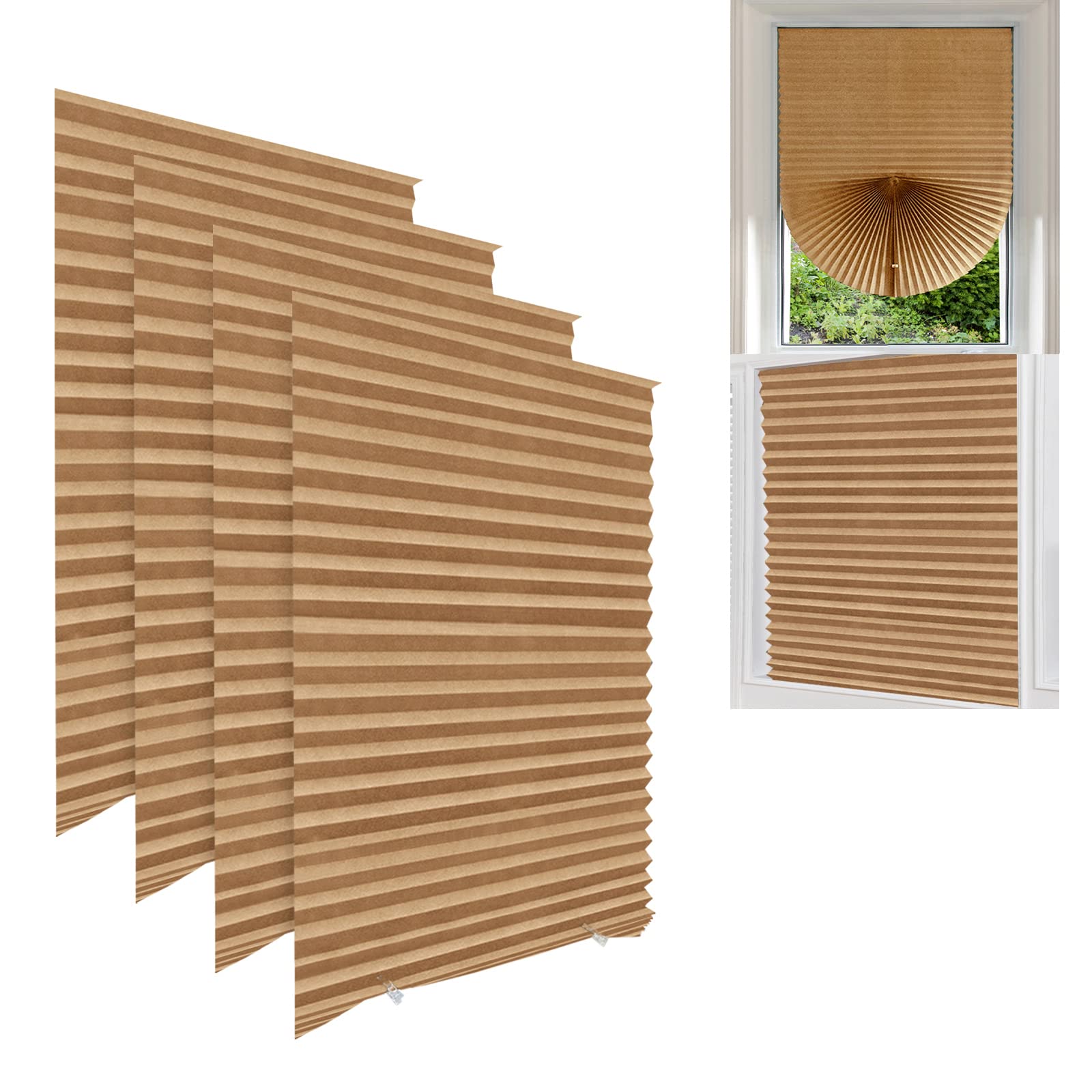 Maritown Temporary Blackout Blinds, Blackout Blinds Stick on Curtains for Bedroom Kitchen Bathroom Windows,Light Filtering Privacy Protection, Easy to Cut and Install, 60*150cm