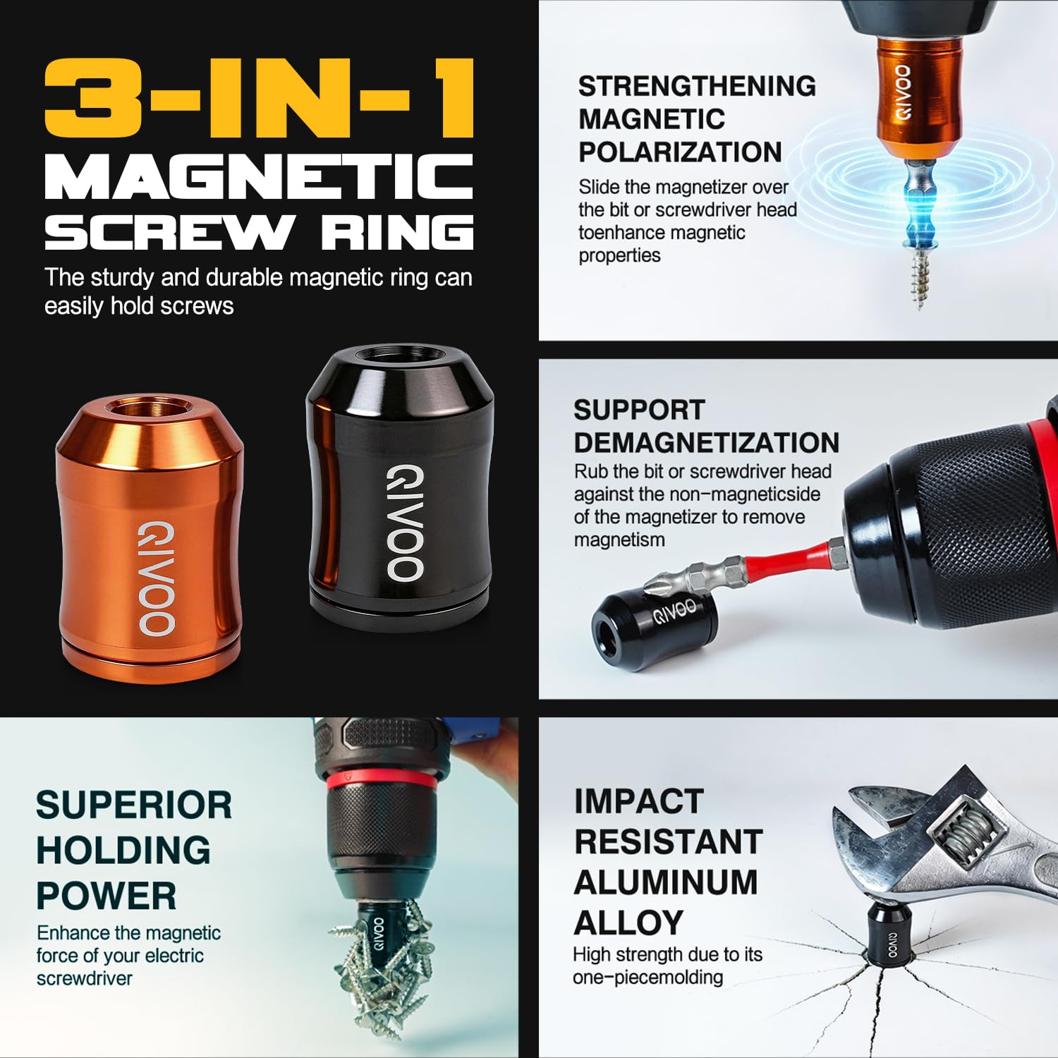 Magnetic Bit Holder - Strongest Grip for Impact Drivers -2 Magnetic Bit Holder - Strongest Grip for Impact Drivers -2