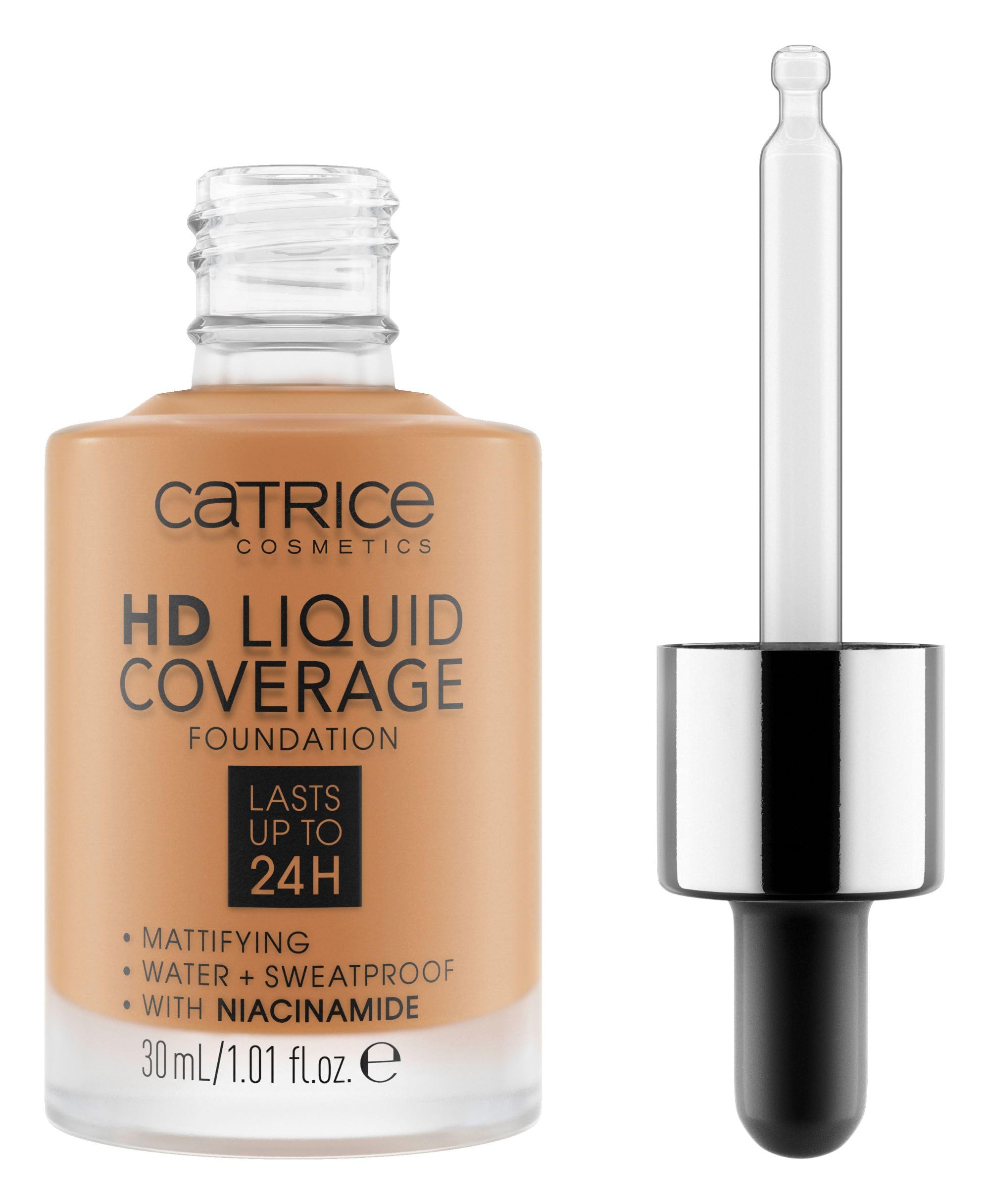 Catrice HD Liquid Coverage Foundation, Make-Up, Waterproof Liquid with Pipette, Face Make-Up, 30 ml, No. 065 Bronze Beige
