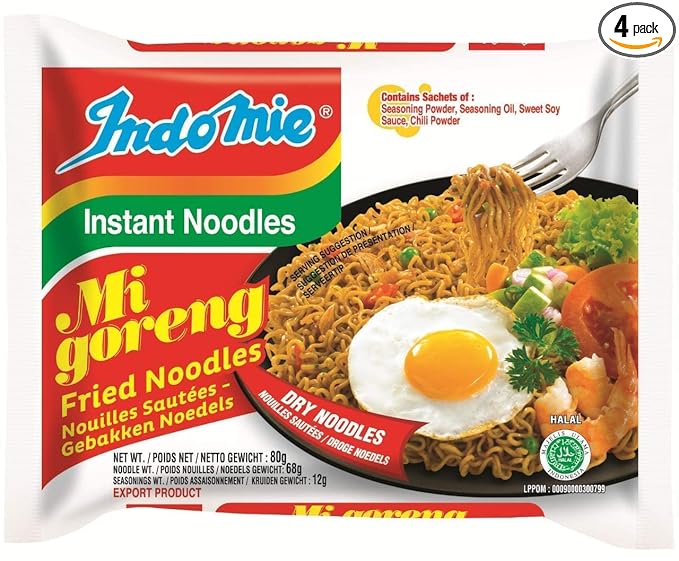 Indomie Mi Goreng (Pack of 40)(80 grams Each, Non Vegetarian)
