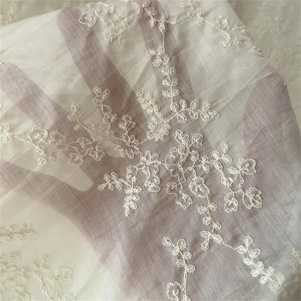 Tessuto in organza ricamato con pizzo in tulle, Tessuto ricamato in pizzo floreale geometrico in cotone for accessori di abbigliamento Abiti da sposa