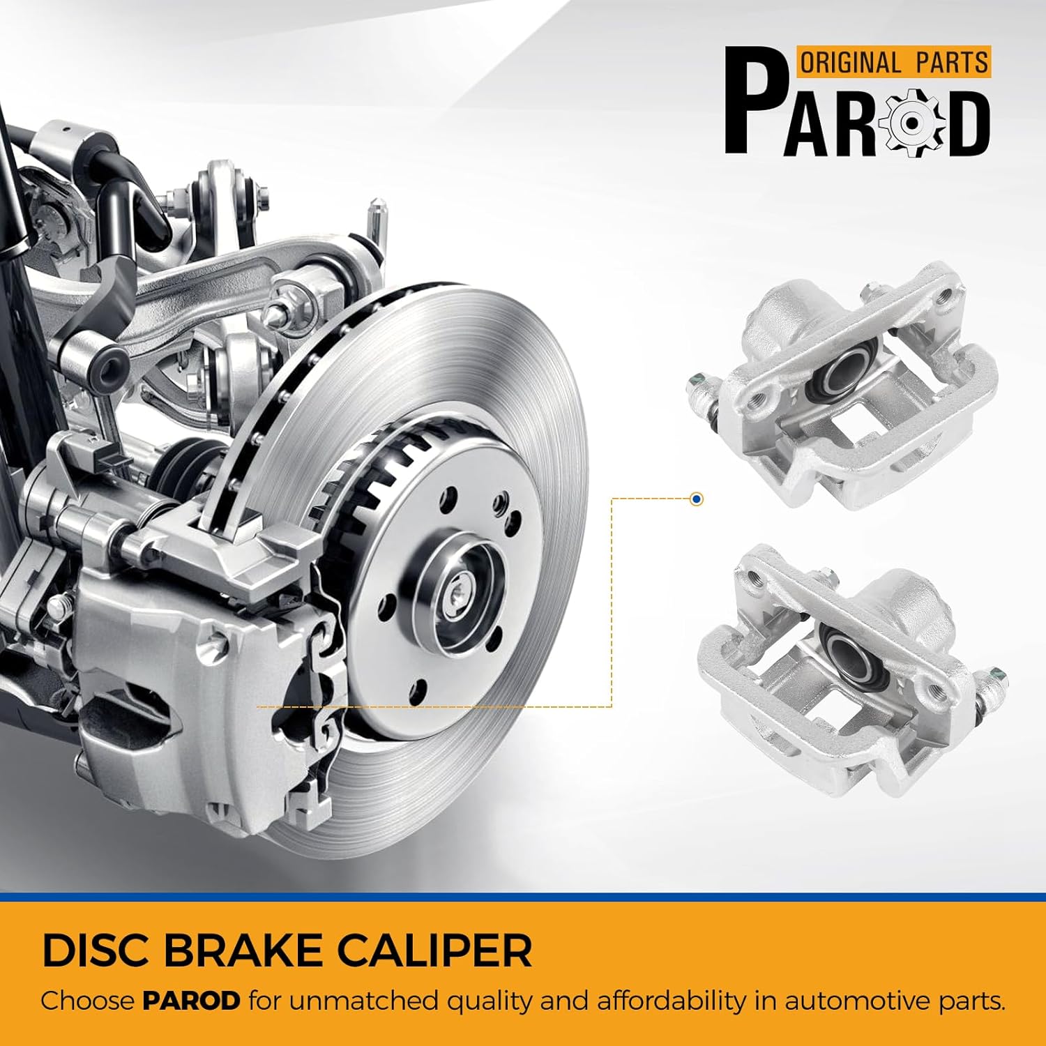 PAROD Rear Disc Brake Caliper Fit for 2008-2013 Nissan Rogue, 2014-2015 Rogue Select,Replace#19B3437 19B3436