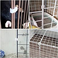 Vista 5 de 10PCS Pet Playpen Lock Bolt Pet Cage Door Lock, blanco