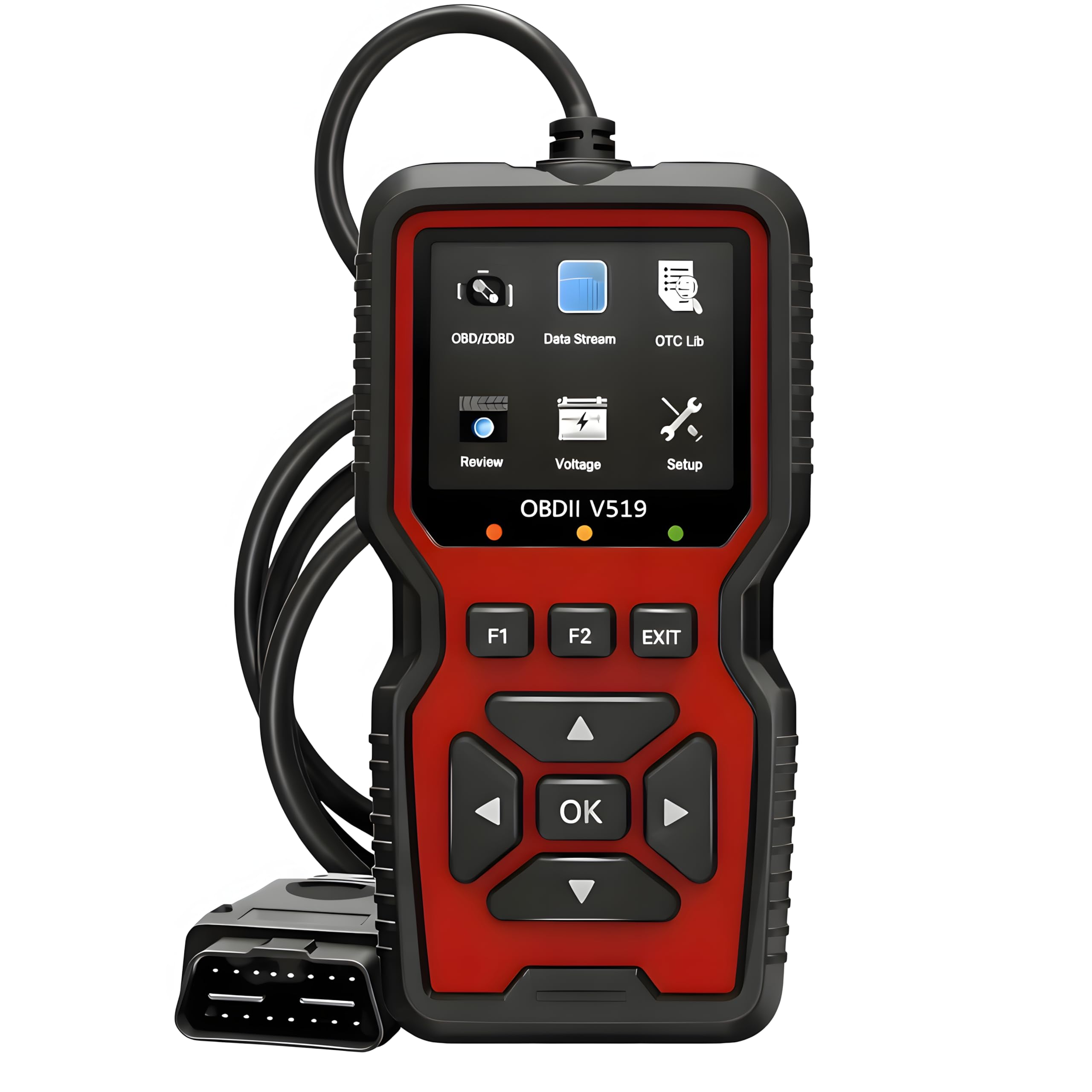 V519 Scanner OBD2 Auto Professionale, Diagnosi OBDII EOBD, Lettore e Cancellatore di Codici di Errore Motore, Check Engine, Dati in Tempo Reale, I/M Ready, ITV