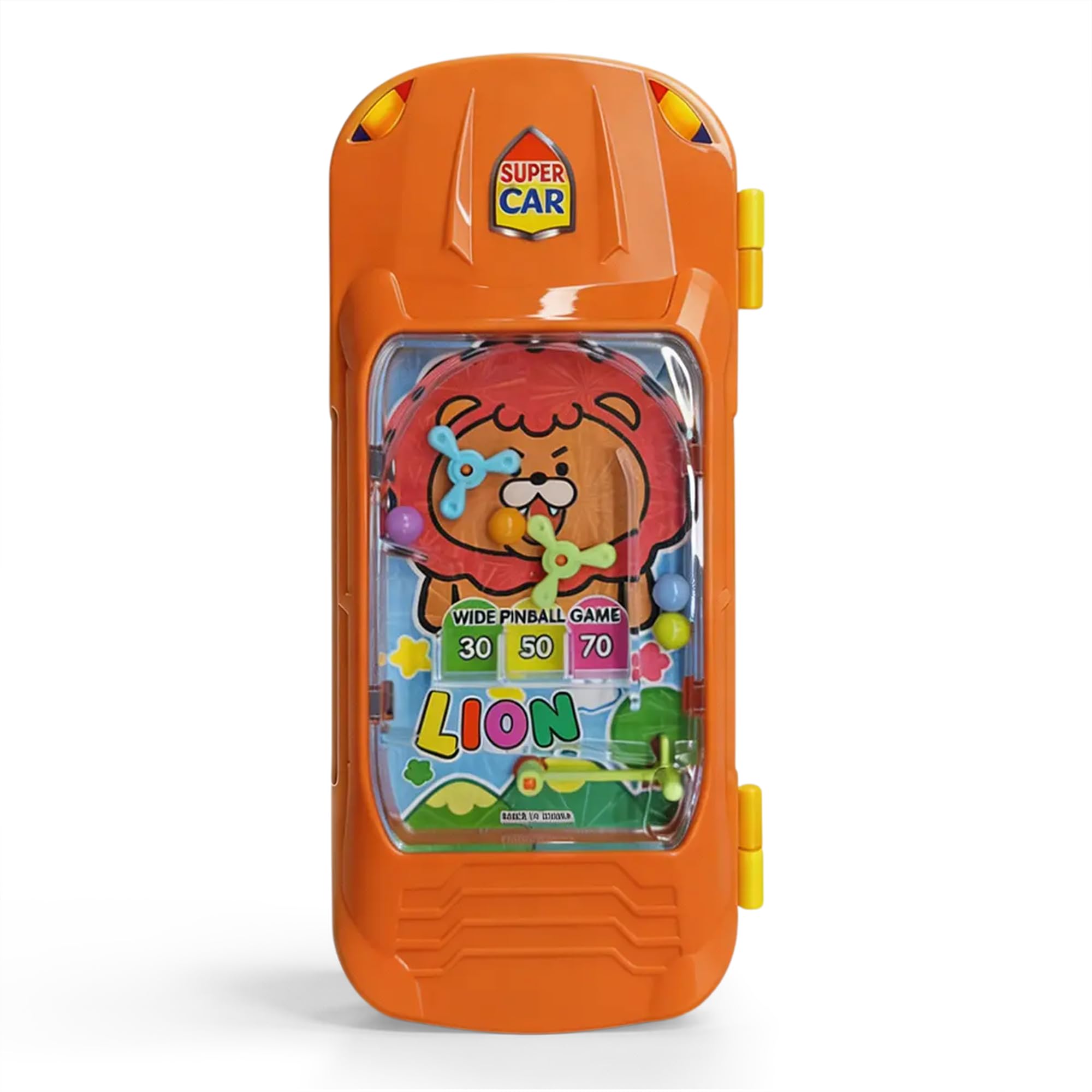 Pinball Game Orange Color Lion Pencil Box for Boys & Girls,Premium Pencil Box for School & Office Use | Stationery Storage Case with Compartments | Lightweight Pencil Case for Kids & Students-image-45