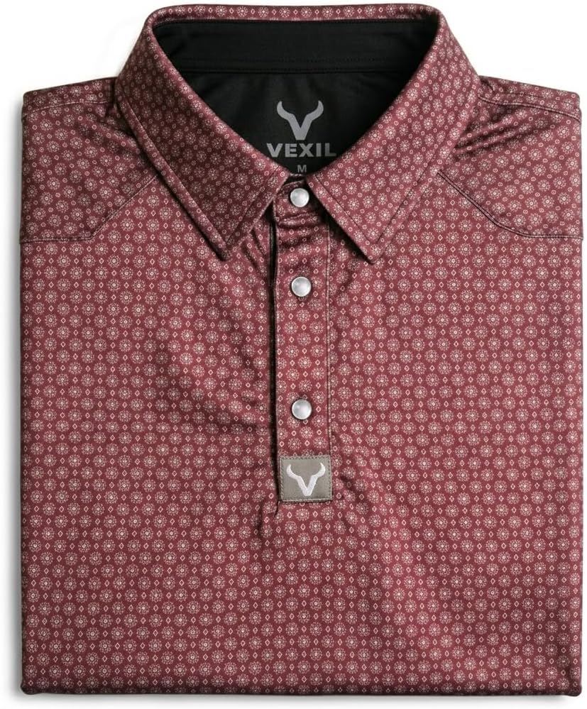 Vexil Men's Western Pearl Snap Performance Polo