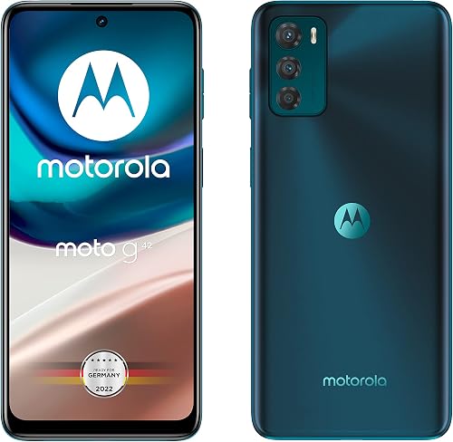 Motorola Moto G42 Dual-SIM 128GB ROM + 4GB RAM (GSM Only | No CDMA) Factory Unlocked 4G/LTE Smartphone (Atlantic Green) - International Version