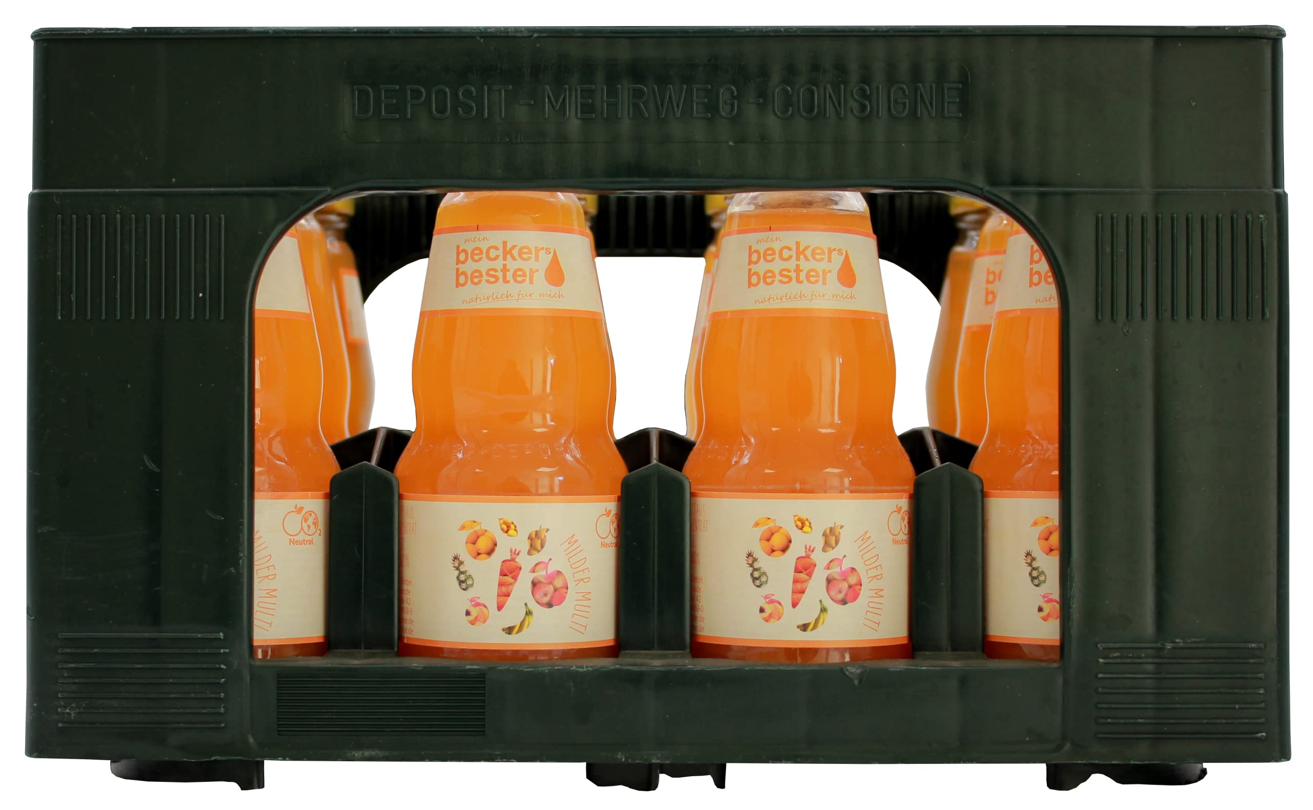 beckers bester Milder Multi Multivitaminsaft, 12er Pack (12 x 200ml) MEHRWEG