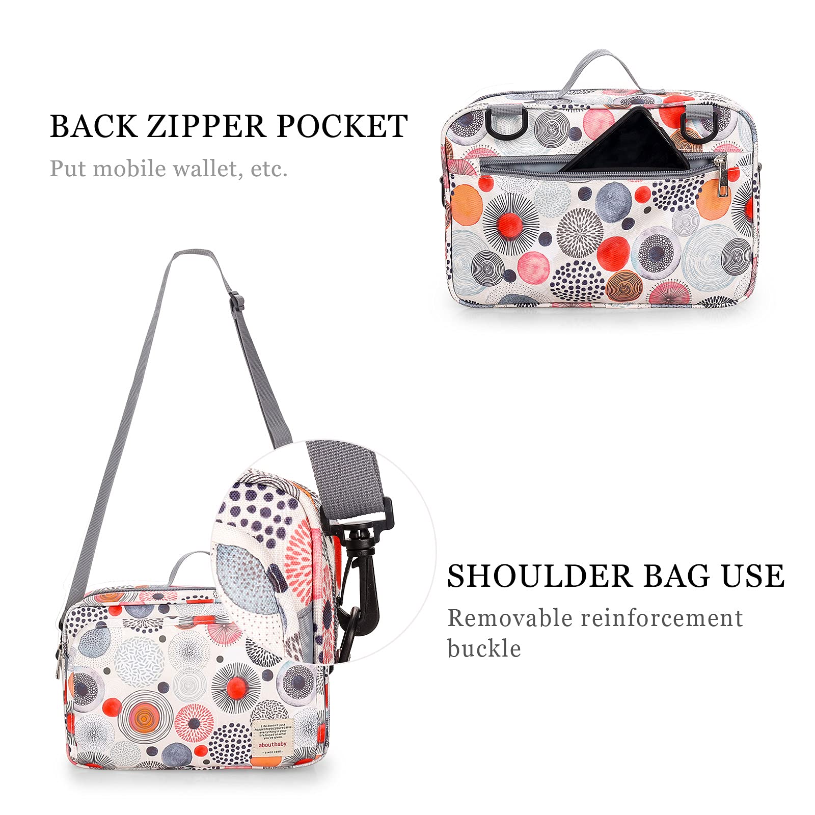 Borsa Organizer Per Passeggino SONARIN | Con Portabicchieri E Ganci | Universale Rosa - Foto 2