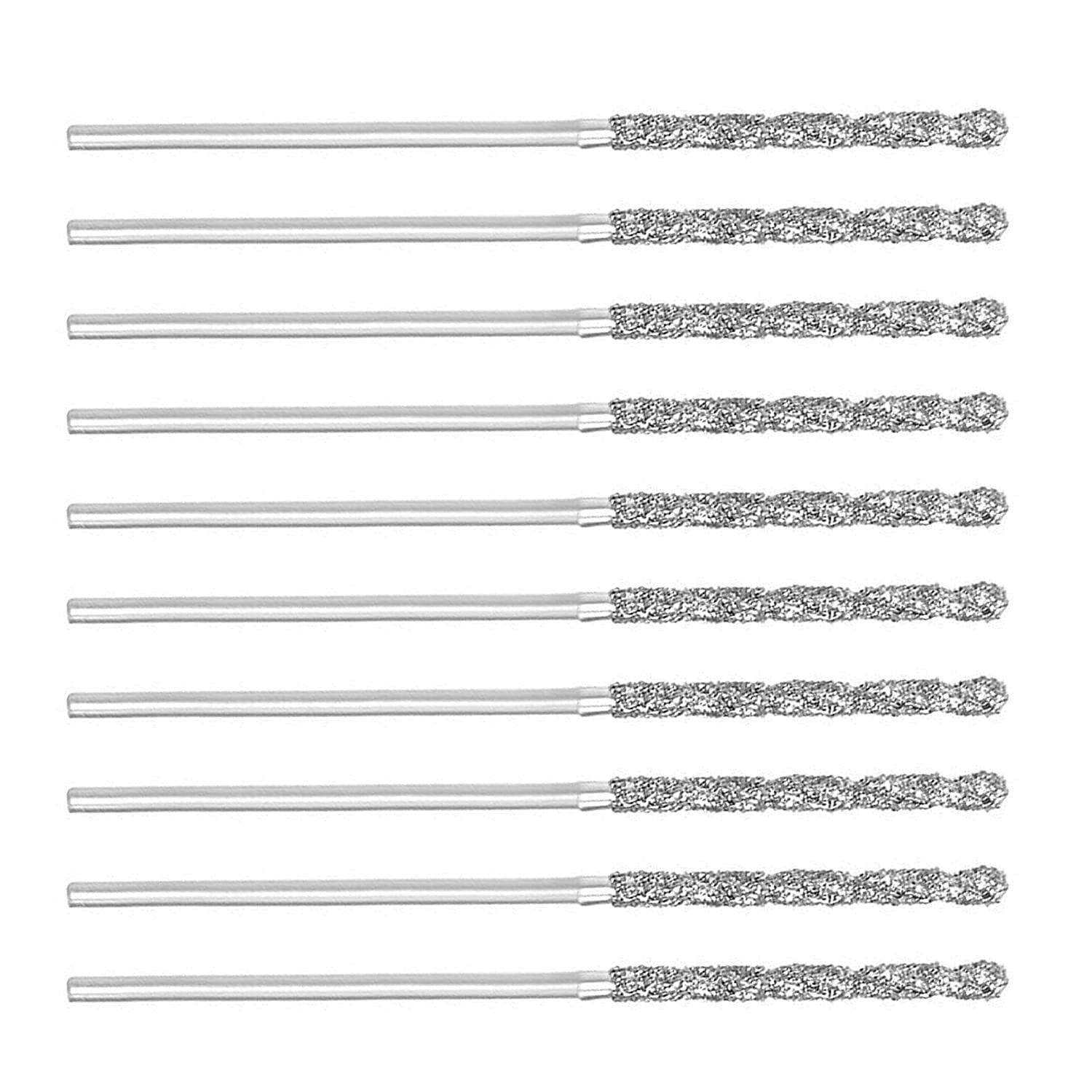 20Pcs 1mm/0.04Inch Diamond Twist Drill High Speed Steel HSS for Glass Sea Shells Stone Tiles