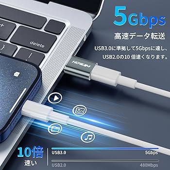 Amazon.co.jp: HOWJIM USB Type-C 変換アダプタ QC3.0 急速充電