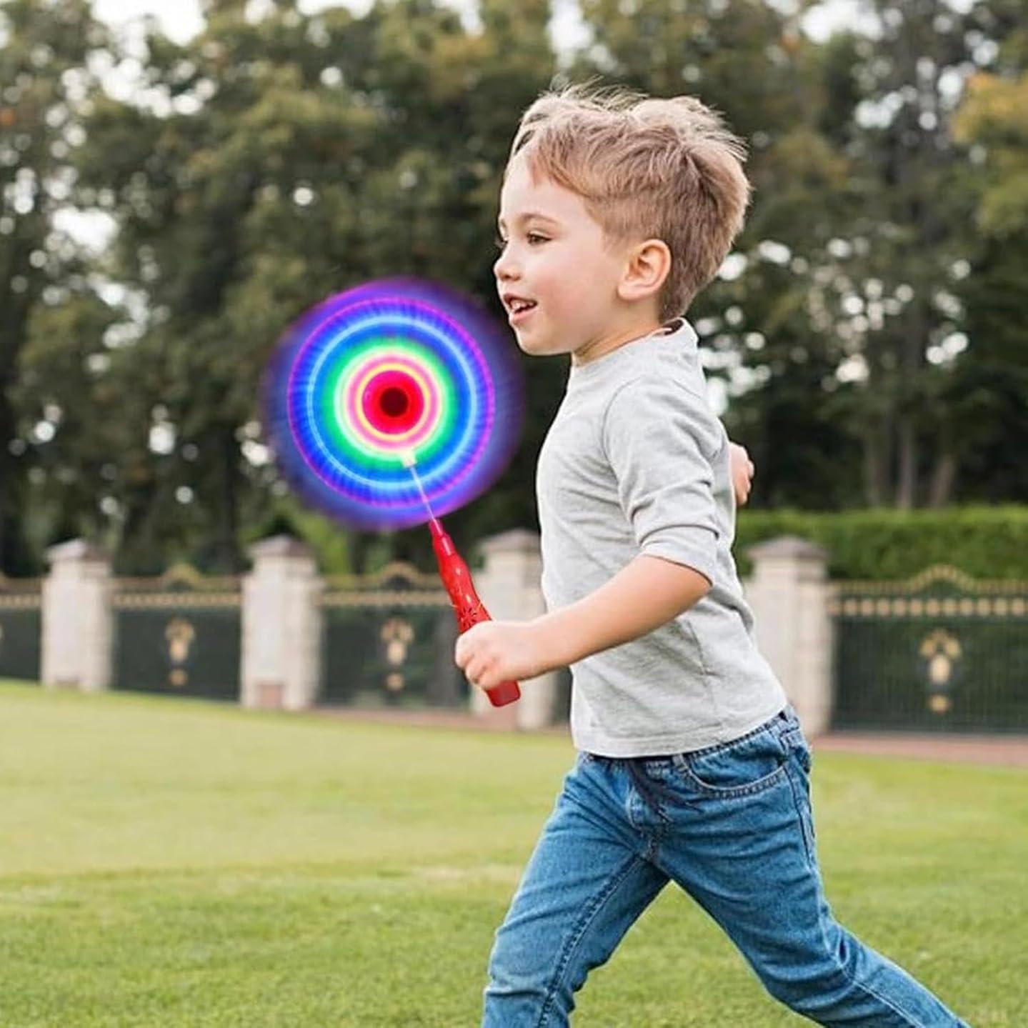 3pcs Molinos de Viento Brillantes, Juguetes de Molino de Viento para niños, Molino de Viento Giratorio con música Colorida, Regalos para Fiesta de cumpleaños de niños, Color Aleatorio