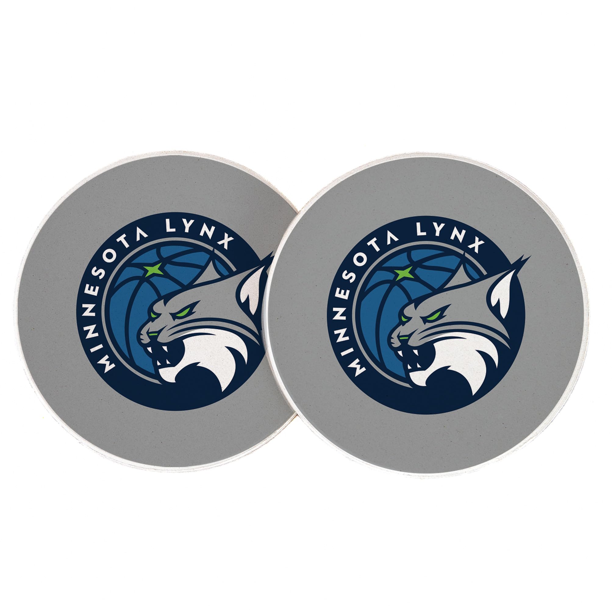 Desert Cactus Minnesota Lynx Car Accessories WNBA Women's Basketball League Absorbent Sandstone Cup Coasters Licensed Product Set of 2 (Design H)
