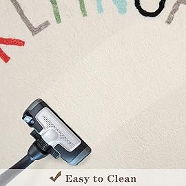 Topotdor Rainbow Round Kids Play Rug Alphabet Nursery Area Rug Extra Large Soft Crawling Play Mat for Children Toddlers Bedroom (71 inch, Multi Color)