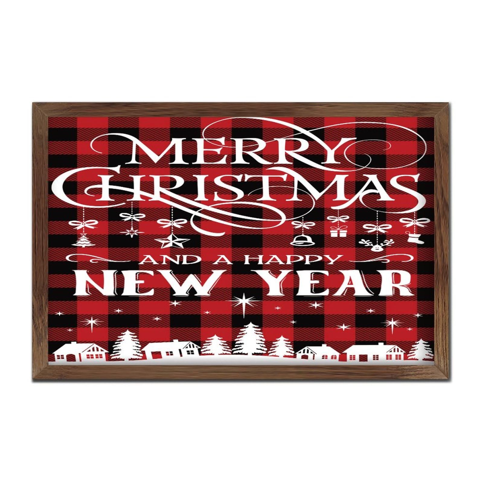 Cadre de Noël vintage pour porte d'entrée et décoration intérieure festive