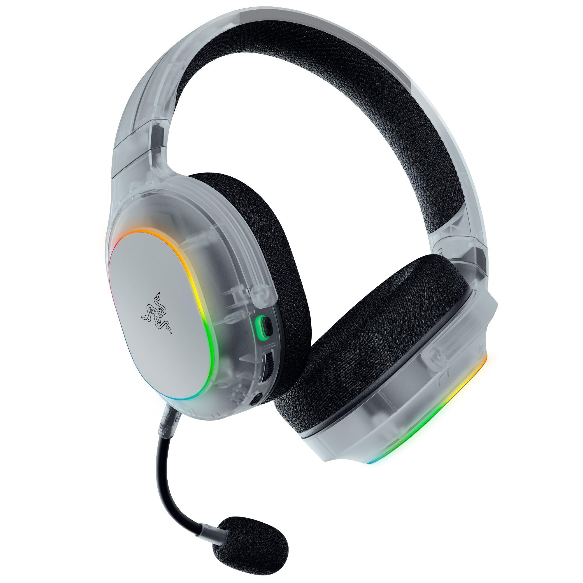 Razer Barracuda X Chroma Phantom White - Casque Gaming sans Fil Multi-Plateforme - 285g - Haut-parleurs Triforce 40mm - Double Connexion sans Fil HyperSpeed & Bluetooth - RGB | Édition Phantom White