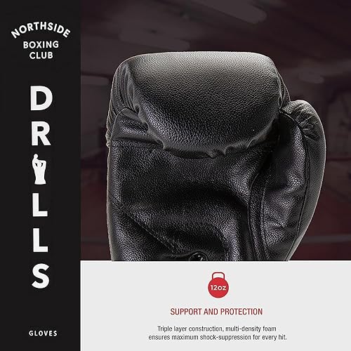 Miniatura 3 de DRILLS Guantes de entrenamiento de boxeo duraderos para hombres, mujeres y niños que son boxeadores principiantes y avanzados, ideales para