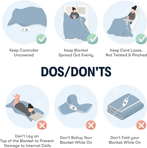 Miniatura 5 de Serta Travis - Manta eléctrica de vellón ultrasuave con textura de tres costillas, acogedora y abriga y abriga y protege de forma rápida para climas