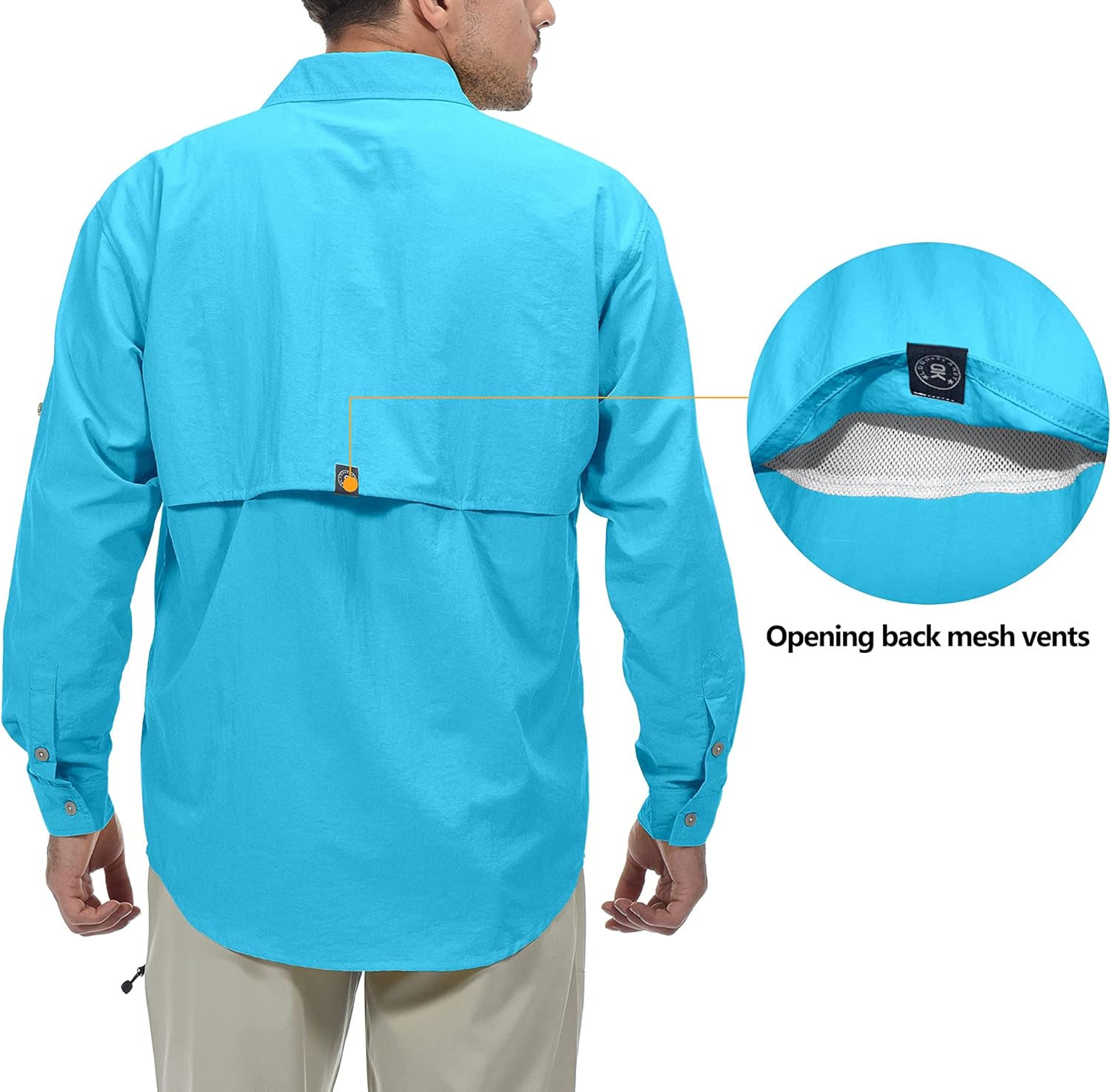 Little Donkey Andy Men's UPF 50+ UV Protection Shirt, Short Sleeve Fishing Shirt, Breathable and Fast Dry