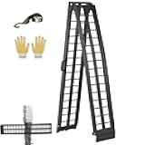 LEMNISCATE Motorcycle Ramp, 10FT Foldable Loading Ramps for Pickup Trucks, Aluminum ramps with Locking Buckle & Handle, Truck Ramps for Motorcycles, Dirt Bikes, ATV, 120