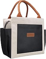 Vista 26 de Joymee - Lonchera térmica reutilizable, a prueba de fugas, grande, espaciosa, para adultos, con soporte para botellas y bolsillos laterales