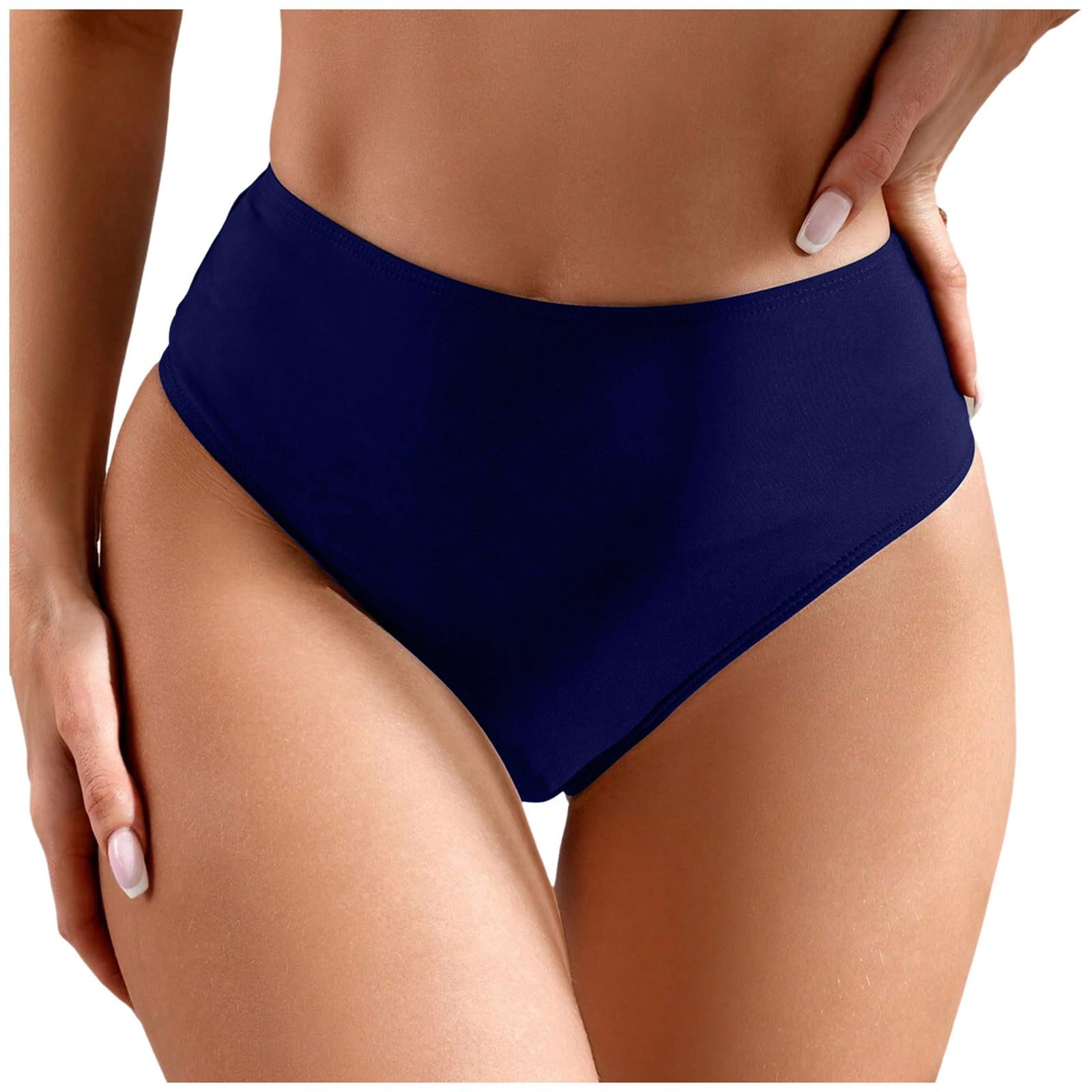 YOGALULU Bañador Deportivo Mujer Embarazada de Bikini de Cintura Alta Calzoncillos de Natación Pantalones Cortos de Playa Parte Inferior Fruncida Parte Inferior de Natación de Corte Bikini Mujer Grandes