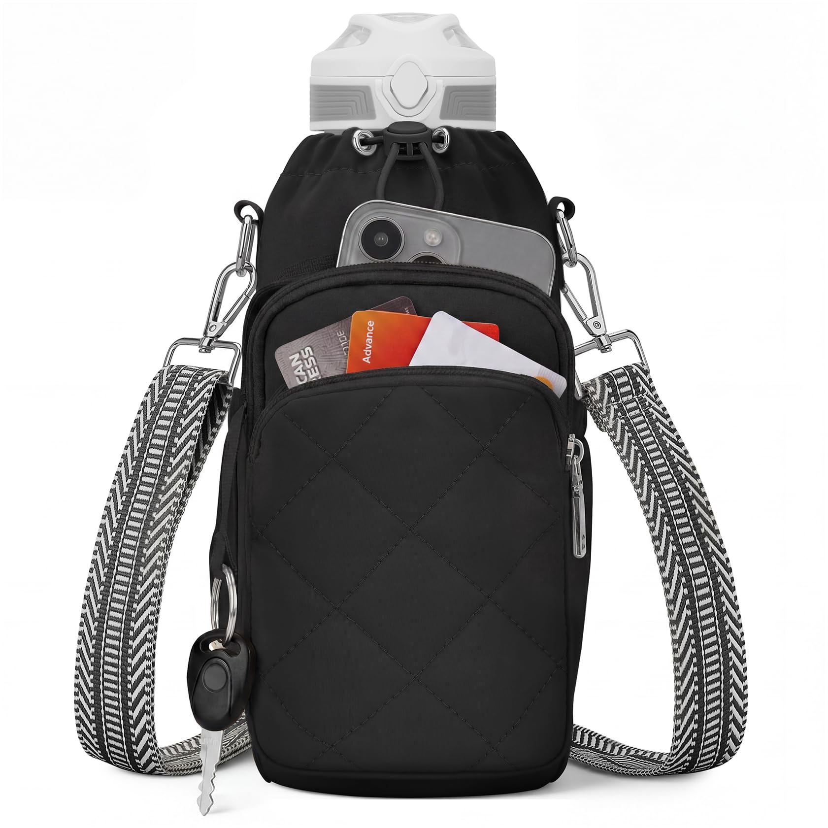 SYTRAH Water Bottle Bag Crossbody，Insulated Holder Purse